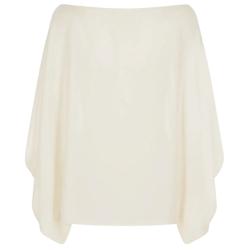 Thumbnail of Cream Silk Georgette  Scarf Blouse image