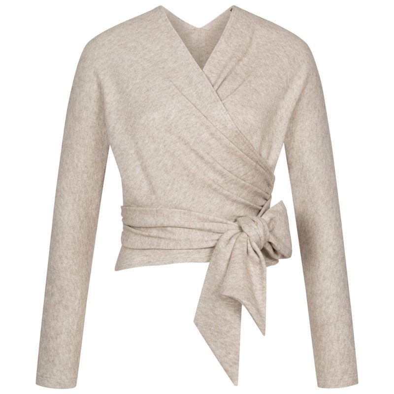 Thumbnail of Creme Knitted Wrap Top image