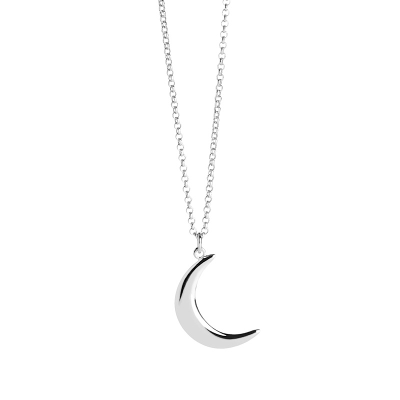 Thumbnail of Crescent Moon Necklace Silver image
