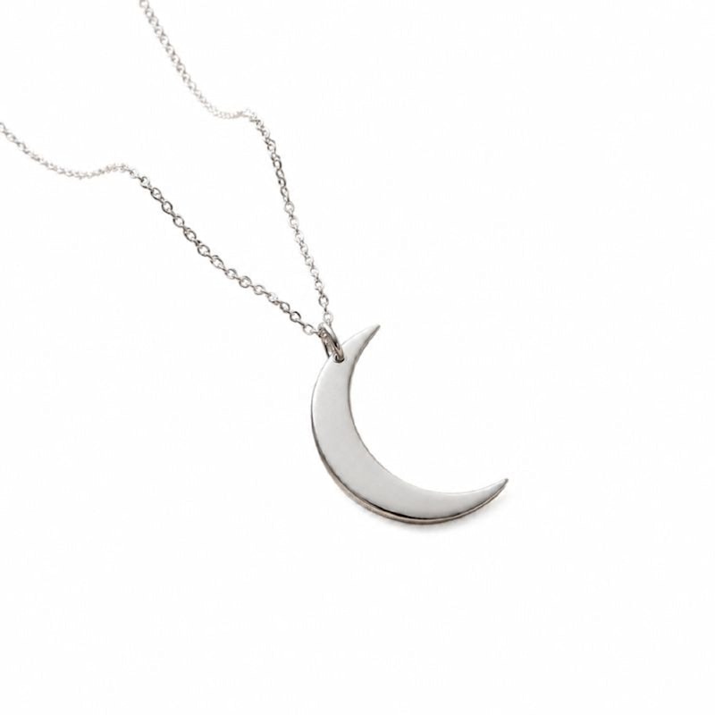Thumbnail of Crescent Moon Sterling Silver Necklace image
