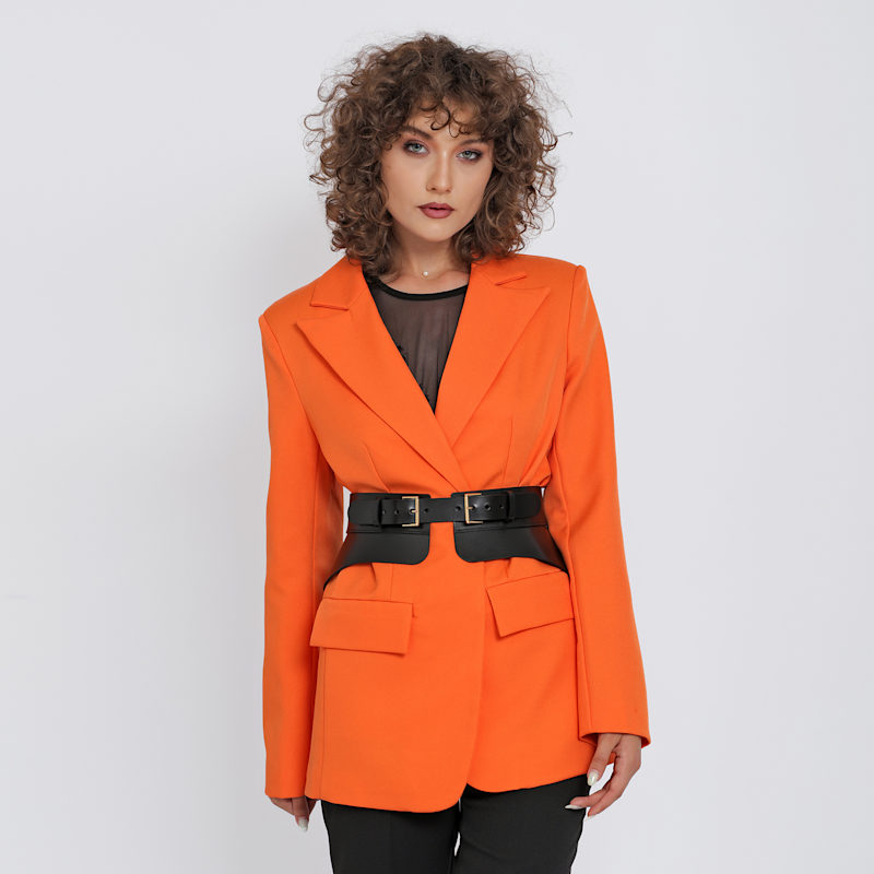 Thumbnail of Crescent Peplum Leather Belt image