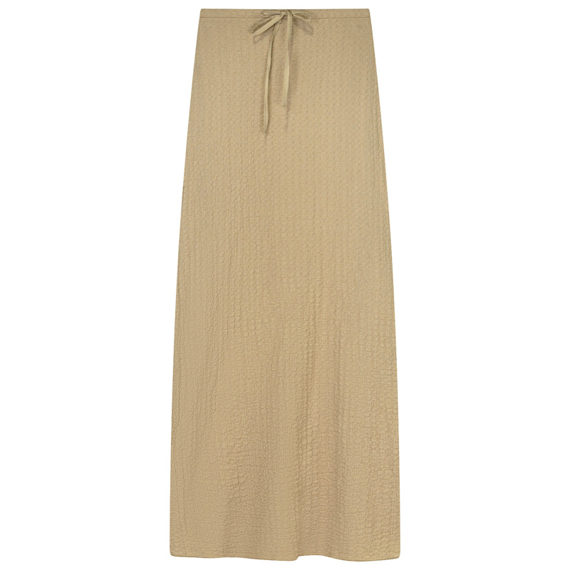 Thumbnail of Crinkle Cotton Midi Skirt-Lined -Sand image