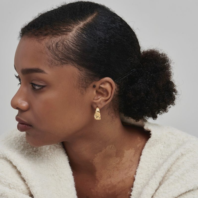 Thumbnail of Crinkle Hoops Earings image