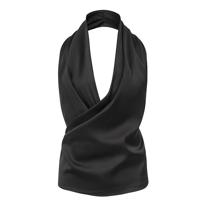 Thumbnail of Draped Halterneck Top in Black image