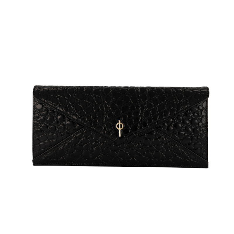 Thumbnail of Croco Night Clutch Bag Black image