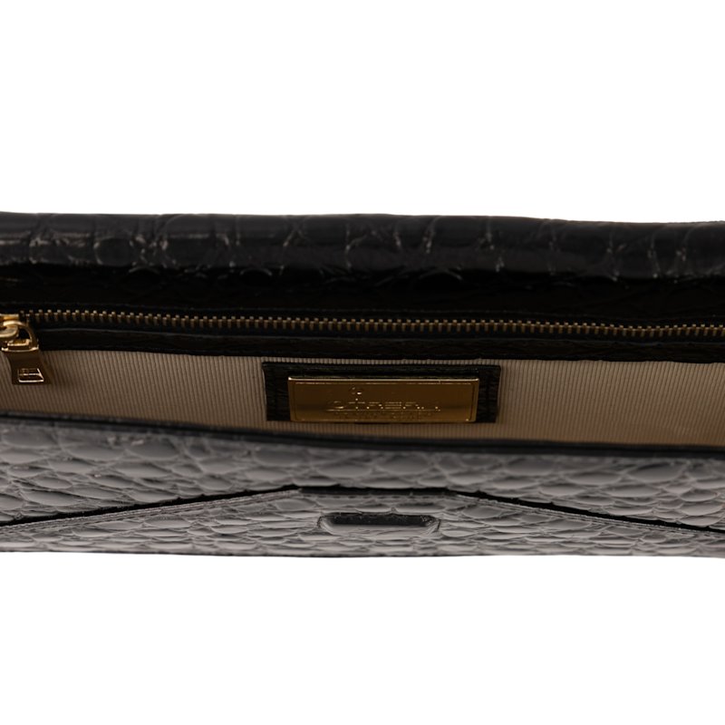 Thumbnail of Croco Night Clutch Bag Black image