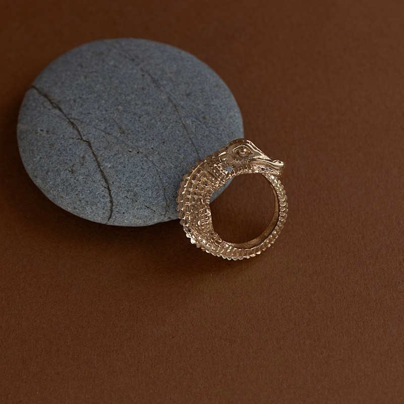 Thumbnail of Crocodile Ring Gold image