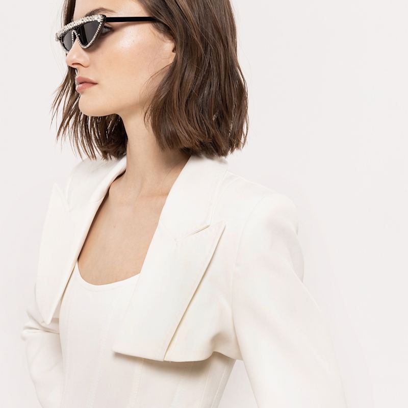 Thumbnail of Cropped Blazer White image
