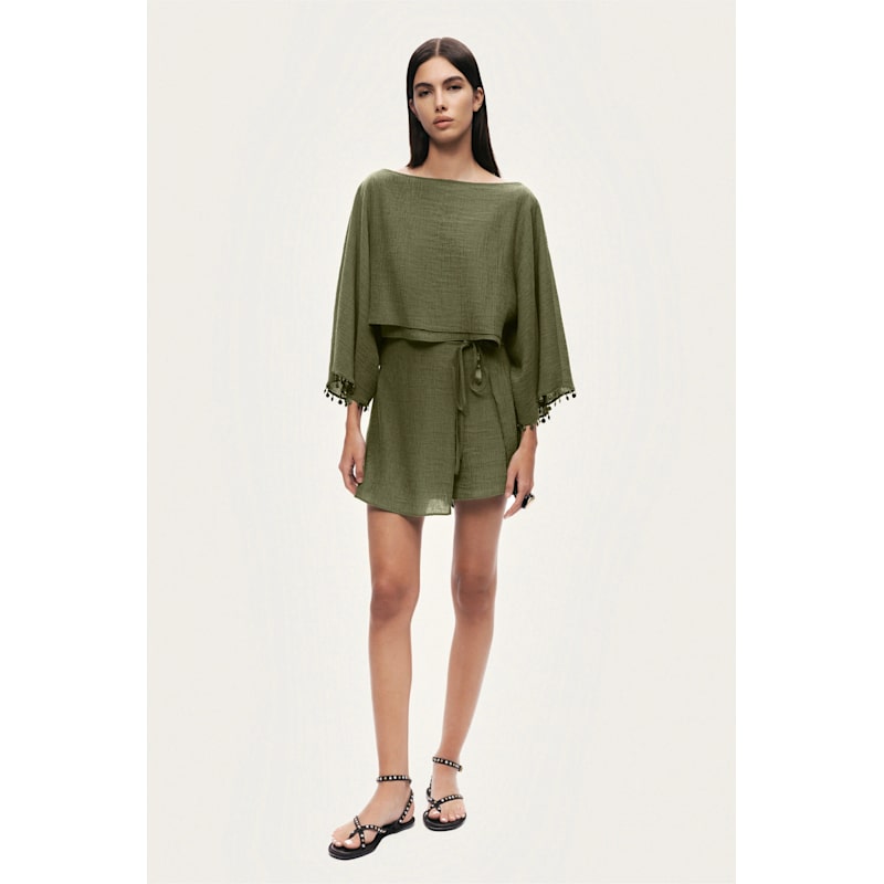 Thumbnail of Cropped Boat-Neck Blouse image