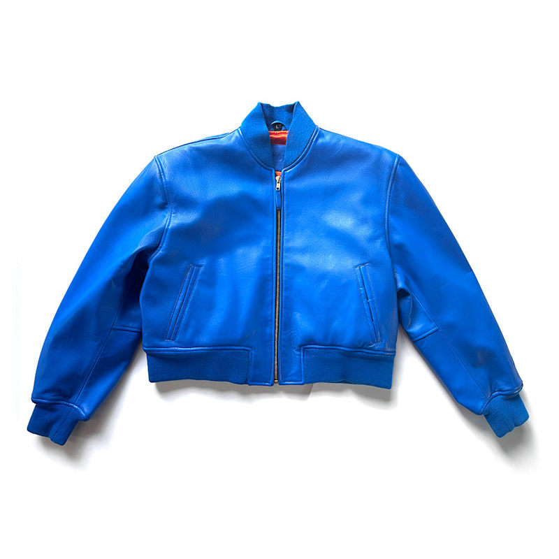Cropped Leather Bomber Jacket | COOL CREATIVE | Wolf & Badger