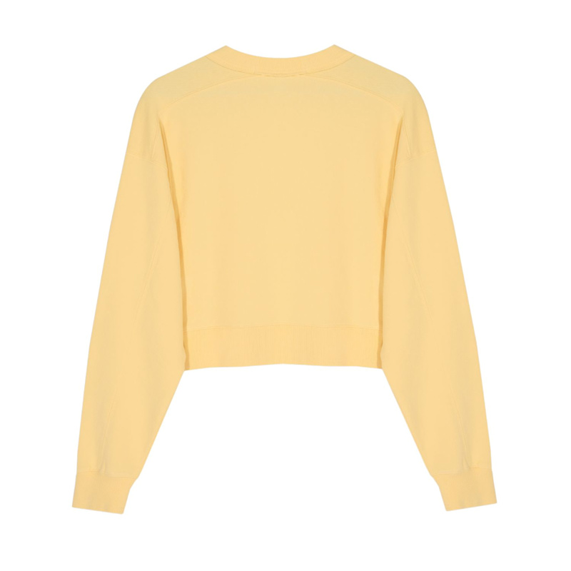 Thumbnail of Cropped Sweatshirt - Butter Yellow image