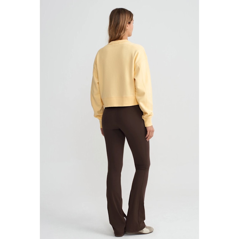 Thumbnail of Cropped Sweatshirt - Butter Yellow image