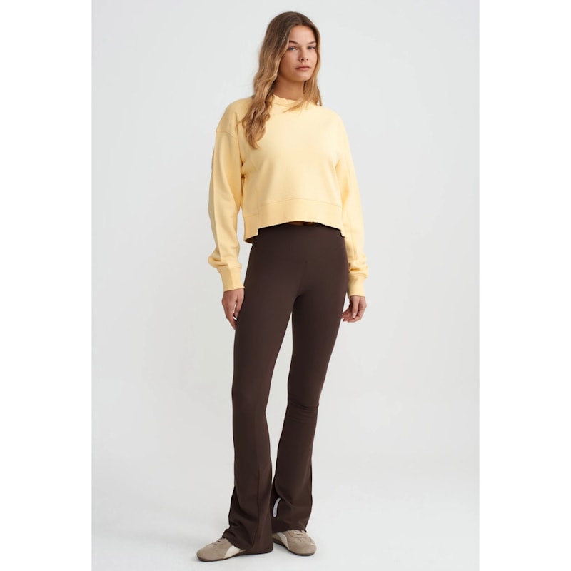 Thumbnail of Cropped Sweatshirt - Butter Yellow image
