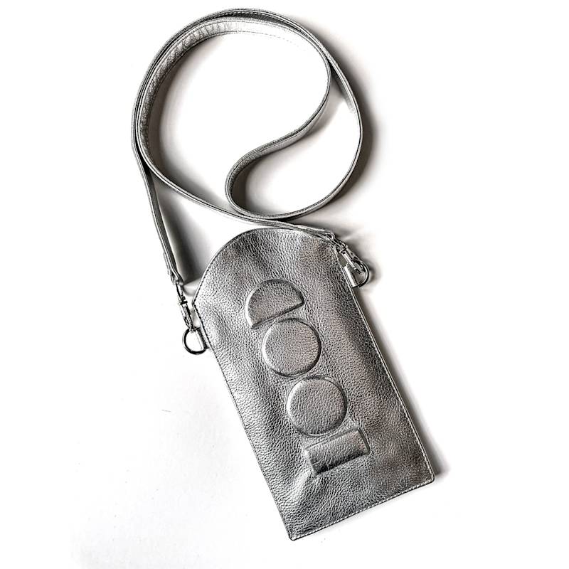 Thumbnail of Crossbody Phone Bag With Detachable Strap - Silver image