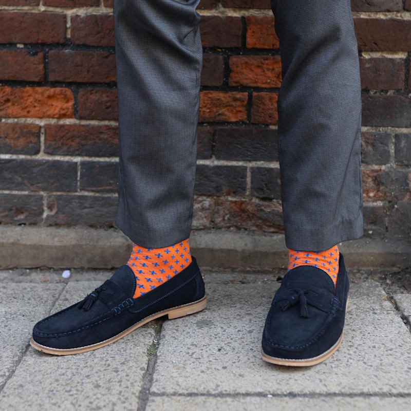 Thumbnail of Crosslet Men's Socks - Orange image