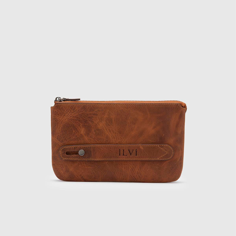 Thumbnail of Cruz Saddle Brown Floater Leather Men's Handbag image