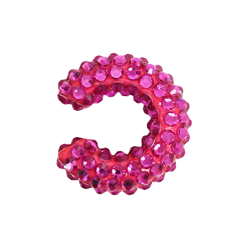 Thumbnail of Crystallised Lily Ear Cuff Fuchsia image