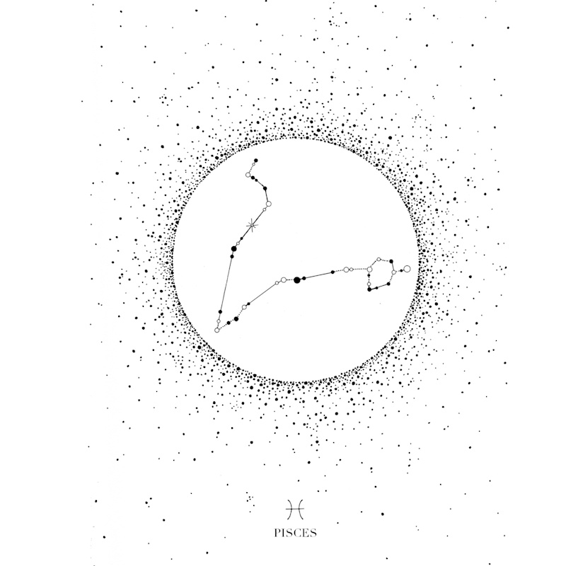 Thumbnail of 'Pisces Star Sign' - Fine Art Print A3 image
