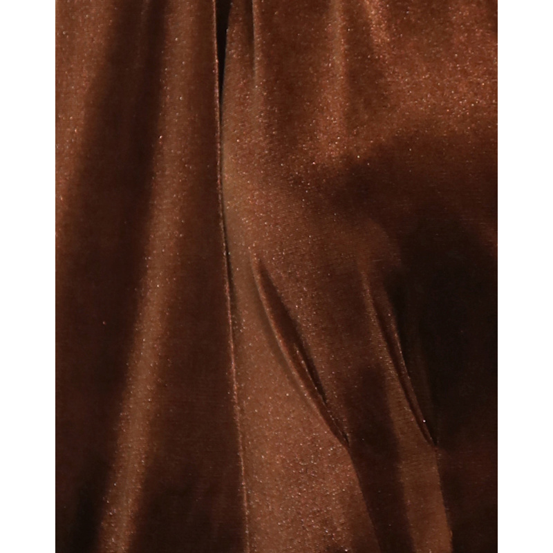 crochet brown dress Daisha Crushed Velvet Midi Dress main image 1