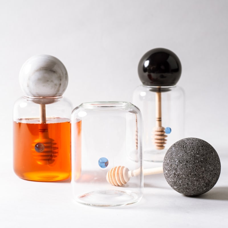 Thumbnail of Honey Pot Container - White Marble image
