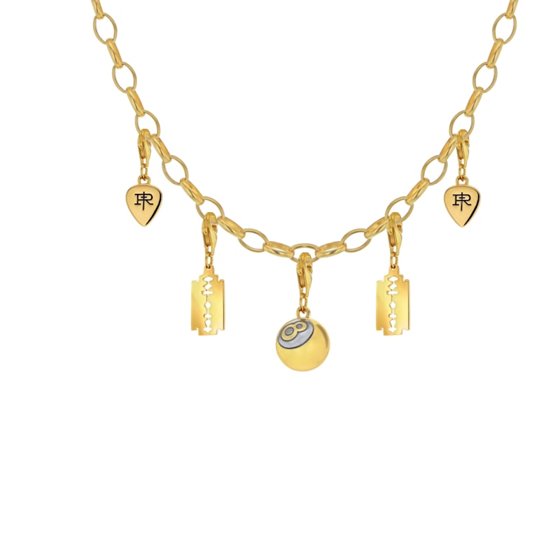 Thumbnail of 18Kt Gold Plated Mini Plectrum Charm image