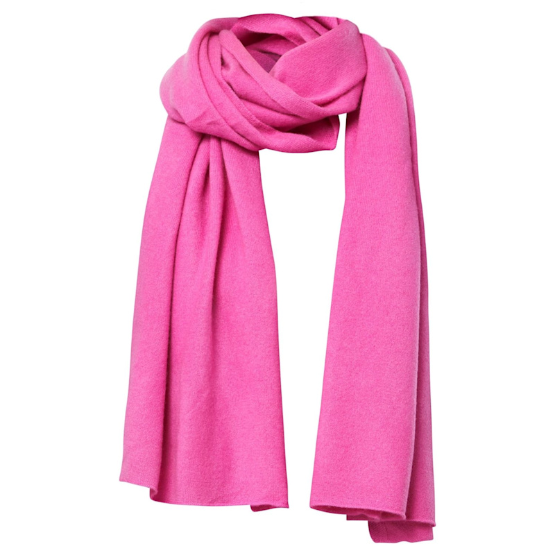 Cyclamen Cashmere Travel Wrap Helen McAlinden Wolf Badger