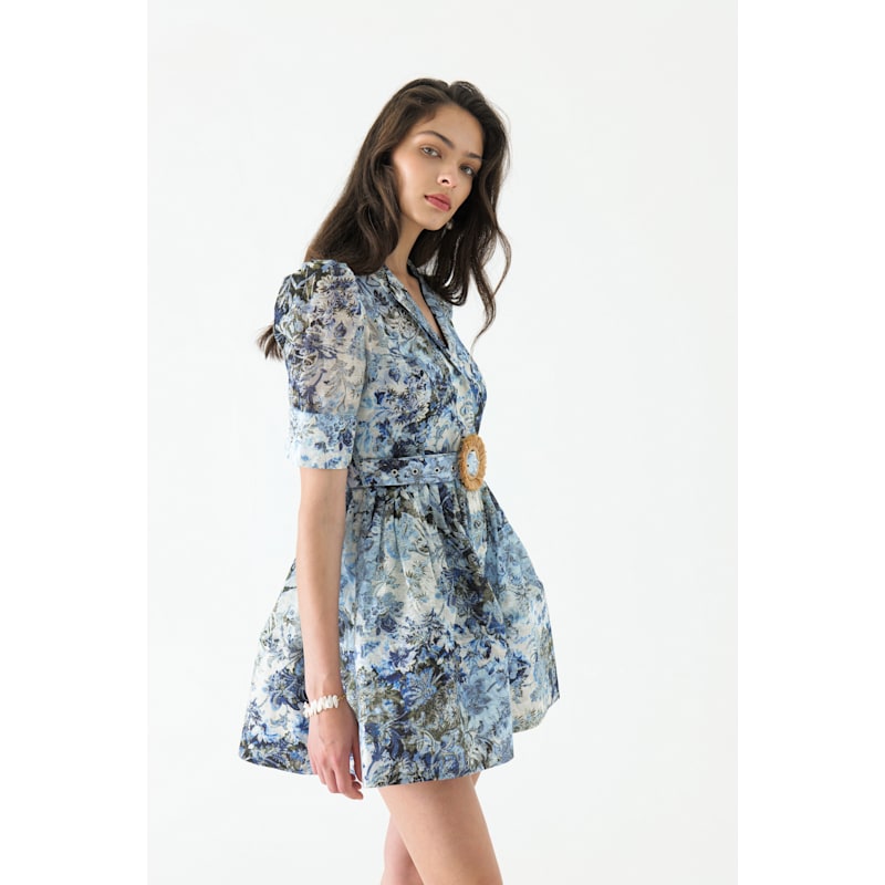 Thumbnail of Cyrus Silk Belt Mini Dress image