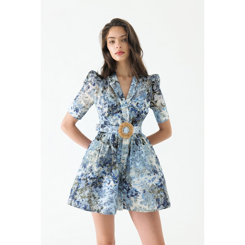 Thumbnail of Cyrus Silk Belt Mini Dress image