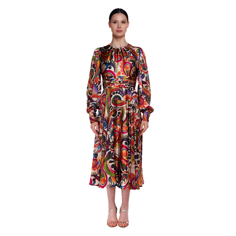 Thumbnail of Geometric Silk Dress image