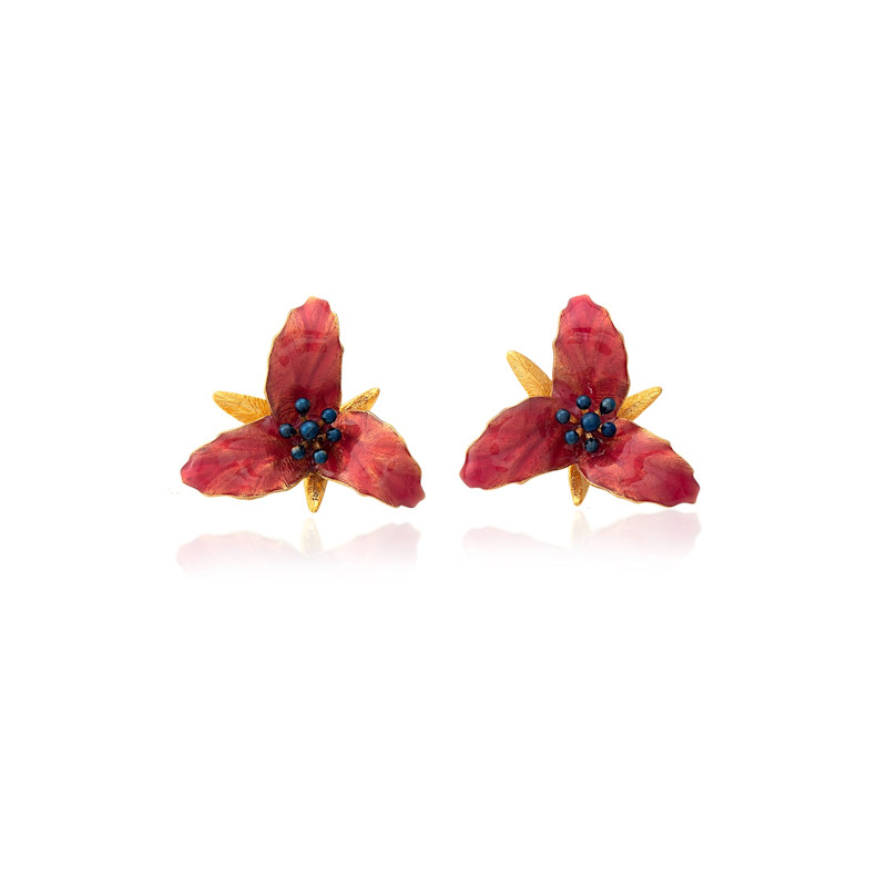 Thumbnail of Sugar Pink Lily Flower Earrings image