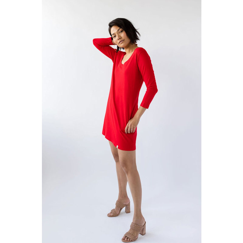 open lace back dress Gallica Dress in Fuchsia by MISA – Haven