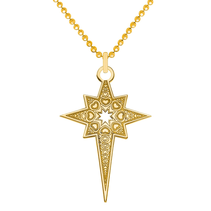 Thumbnail of Small 9Ct 375 Gold North Star Necklace image
