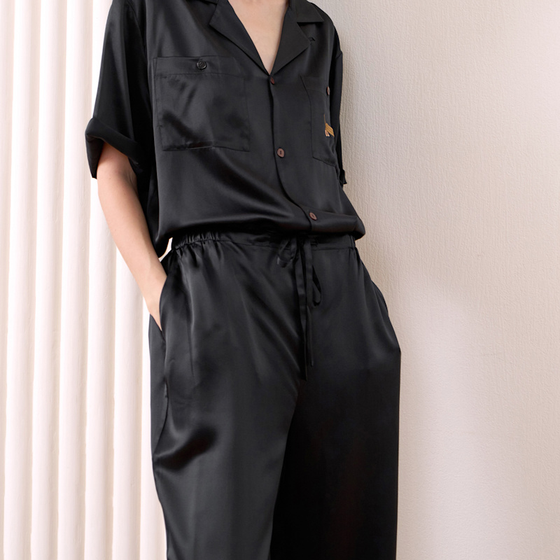Thumbnail of Dachshund Chic Silk Lounge Set image
