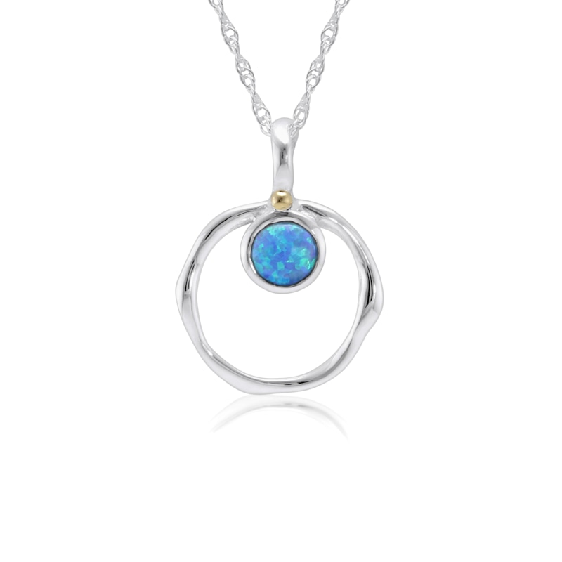 Thumbnail of Dainty Blue Fire Opal Pendant image