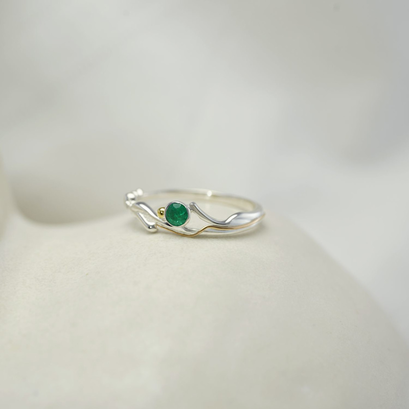 Thumbnail of Dainty Emerald Ring image