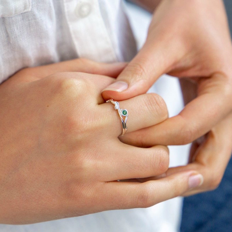 Thumbnail of Dainty Emerald Ring image