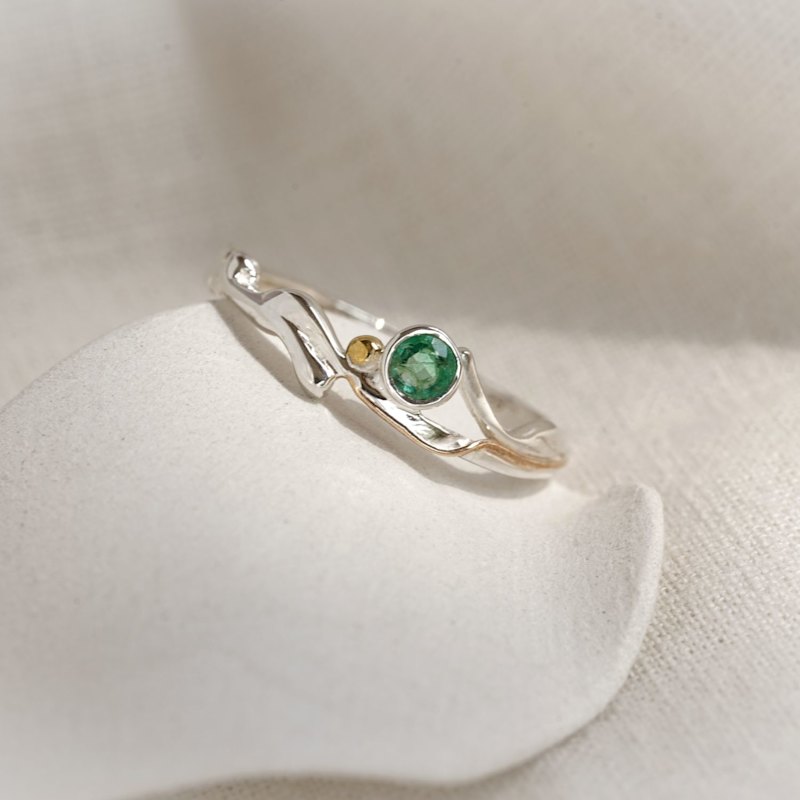 Thumbnail of Dainty Emerald Ring image