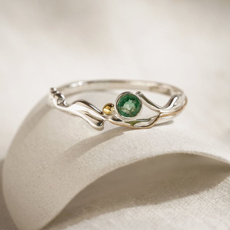 Thumbnail of Dainty Emerald Ring image