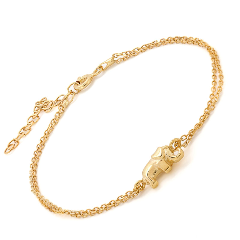 Thumbnail of Dainty Gold Lucky Elephant Bracelet - Gold image