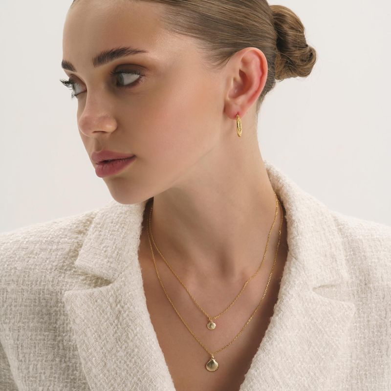 Thumbnail of Dainty Gold Shell Clam Necklace image