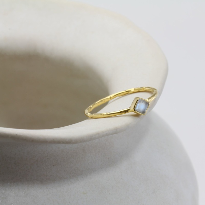 Thumbnail of Dainty Gold Moonstone Ring image