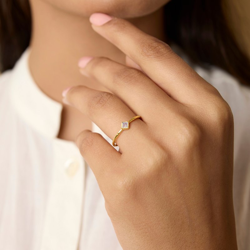 Thumbnail of Dainty Gold Moonstone Ring image