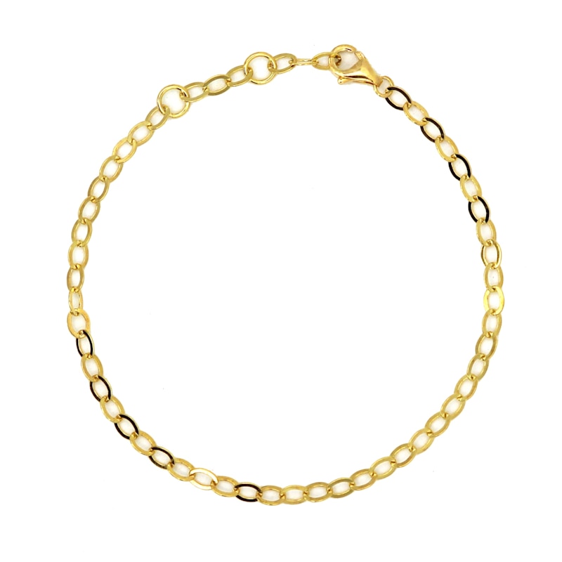 Dainty Oval Chain Gold Bracelet | VicStoneNYC Fine Jewelry | Wolf