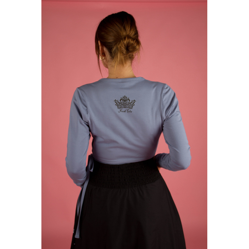 トップス YILON Ange ballerina tops Daisy Ballet Wrap Top In Cornflower Blue | Frock Tales | Wolf & Badger