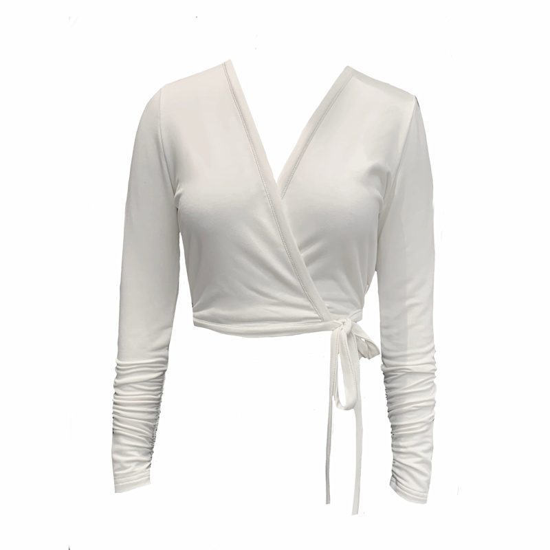 Thumbnail of Daisy Ballet Wrap Top In Cream image