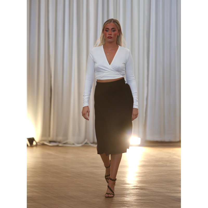 Thumbnail of Daisy Ballet Wrap Top In Cream image
