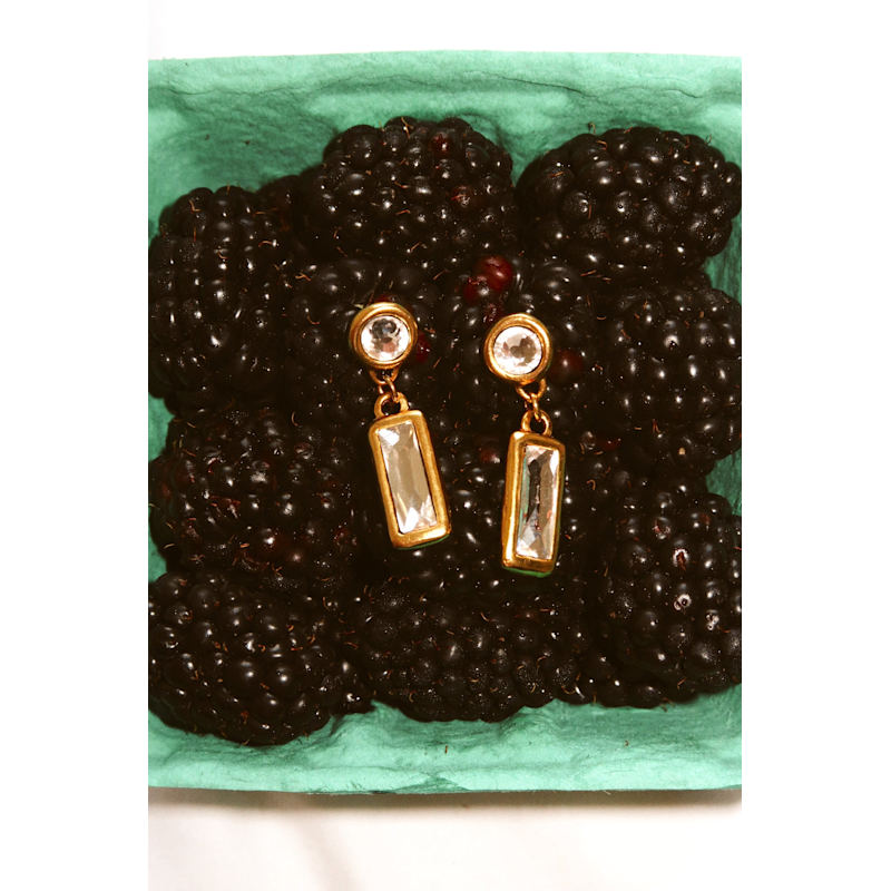 Thumbnail of Daisy Gold Rhinestone Earrings image