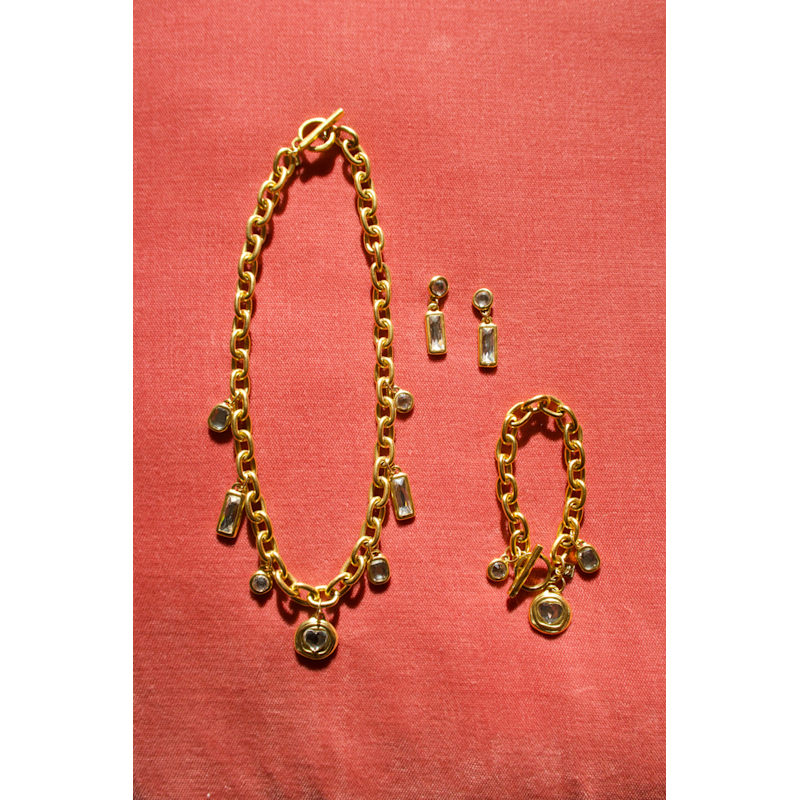 Thumbnail of Daisy Gold Rhinestone Earrings image
