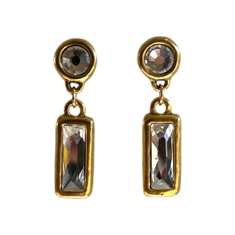 Thumbnail of Daisy Gold Rhinestone Earrings image