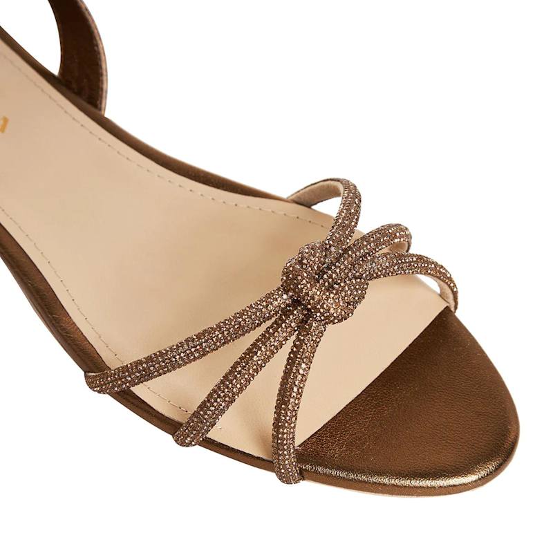 Thumbnail of Daisy Sandals, Genuine Leather, Round Toe, Gold image
